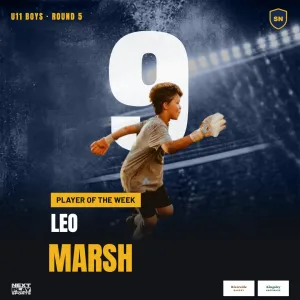 A player of the week poster made in Next Play Studio for South North Club